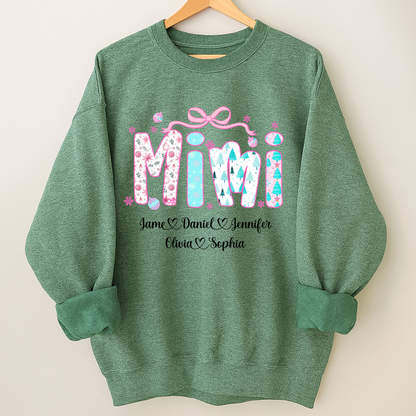 Merry Christmas Mimi Custom Mimi And Grandkids Shirt