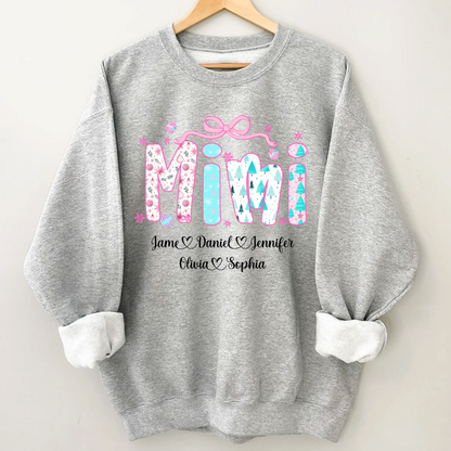 Merry Christmas Mimi Custom Mimi And Grandkids Shirt