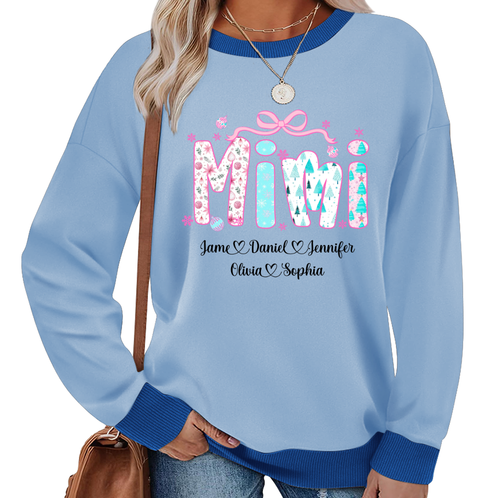 Merry Christmas Mimi Custom Mimi And Grandkids Shirt