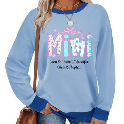 Merry Christmas Mimi Custom Mimi And Grandkids Shirt