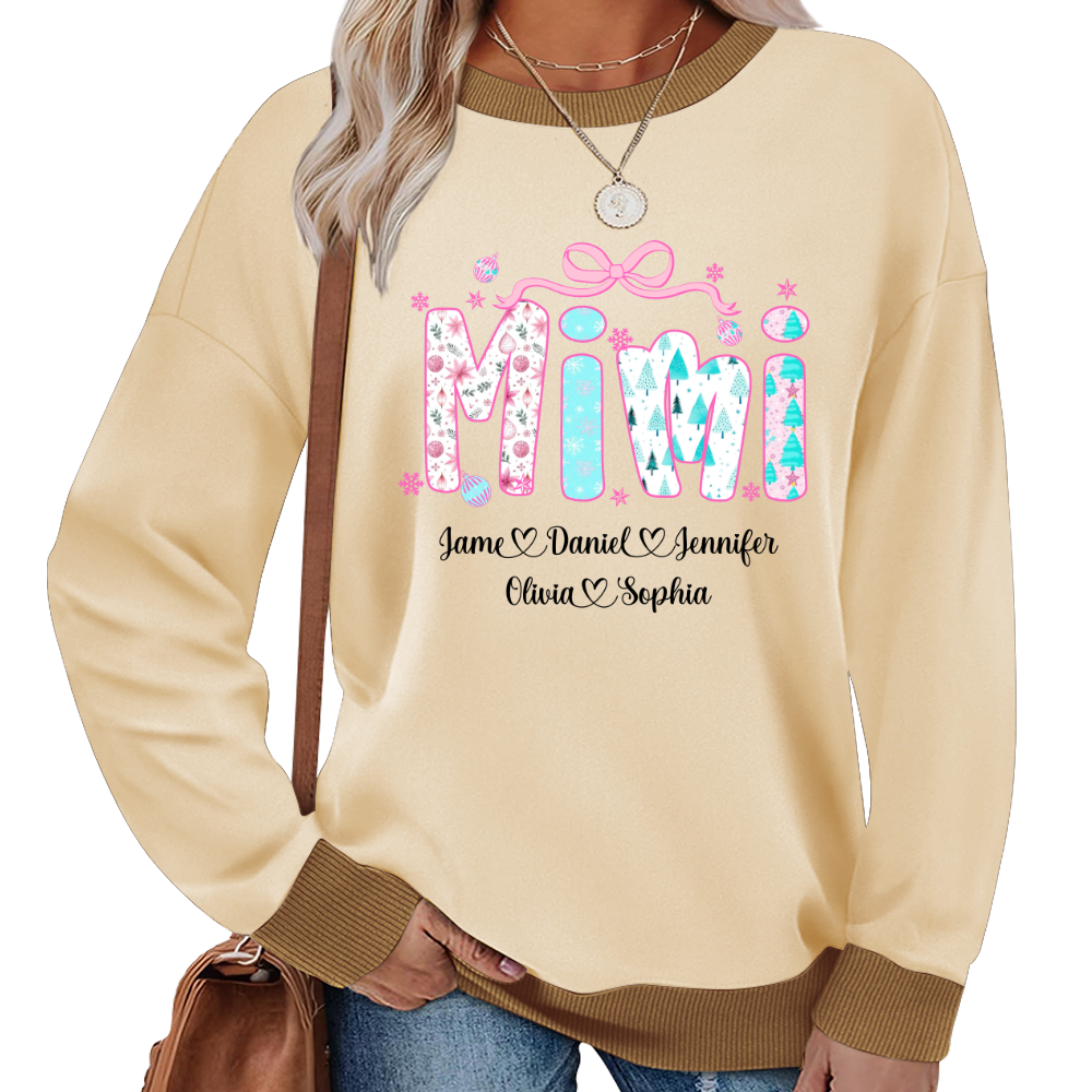 Merry Christmas Mimi Custom Mimi And Grandkids Shirt