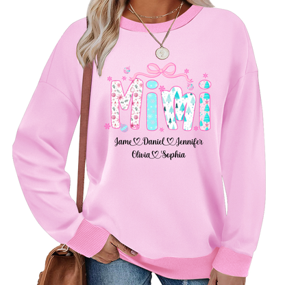 Merry Christmas Mimi Custom Mimi And Grandkids Shirt