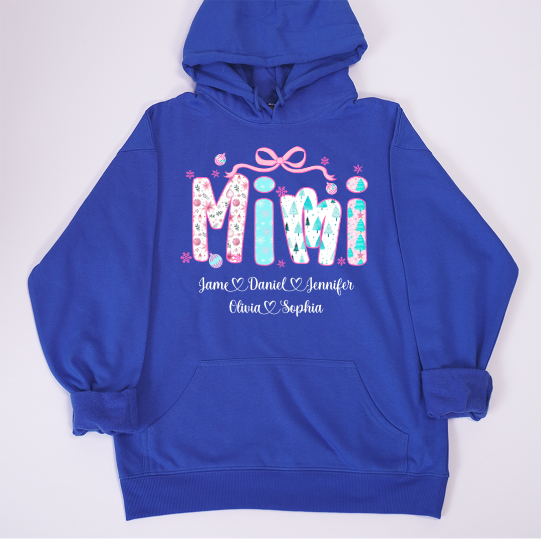 Merry Christmas Mimi Custom Mimi And Grandkids Shirt