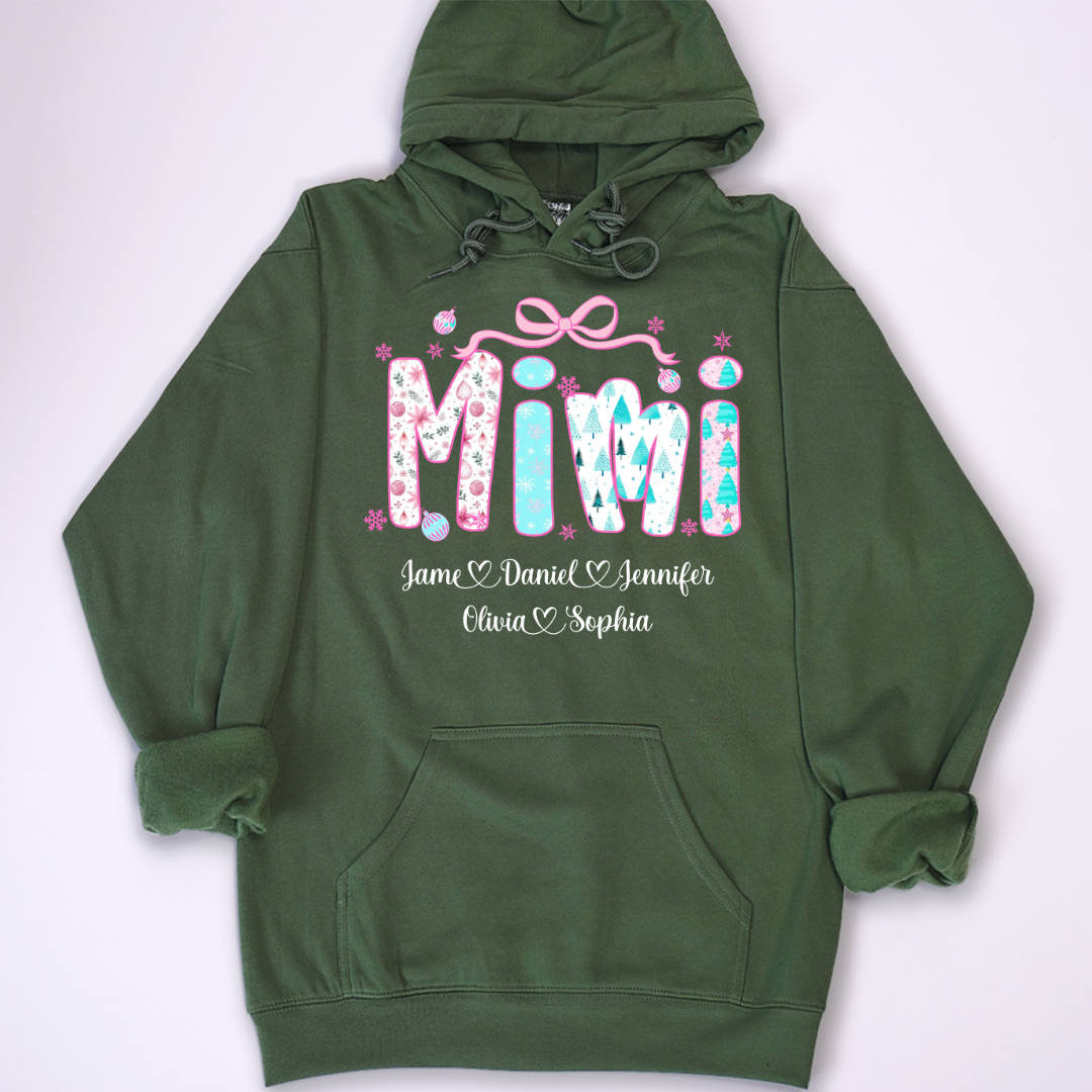 Merry Christmas Mimi Custom Mimi And Grandkids Shirt
