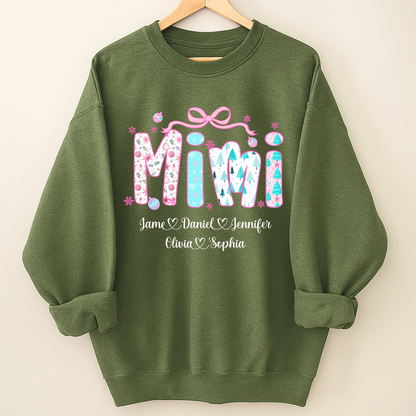 Merry Christmas Mimi Custom Mimi And Grandkids Shirt