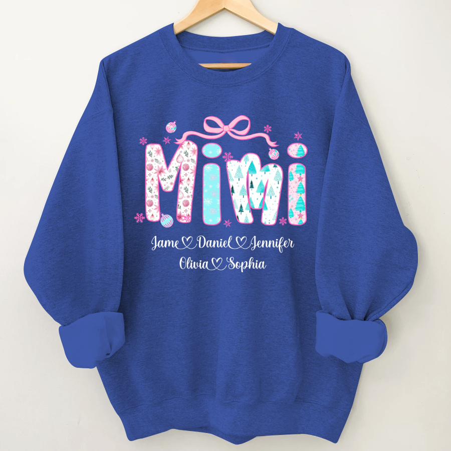 Merry Christmas Mimi Custom Mimi And Grandkids Shirt