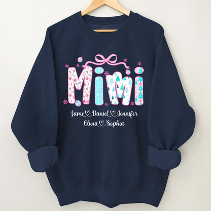 Merry Christmas Mimi Custom Mimi And Grandkids Shirt
