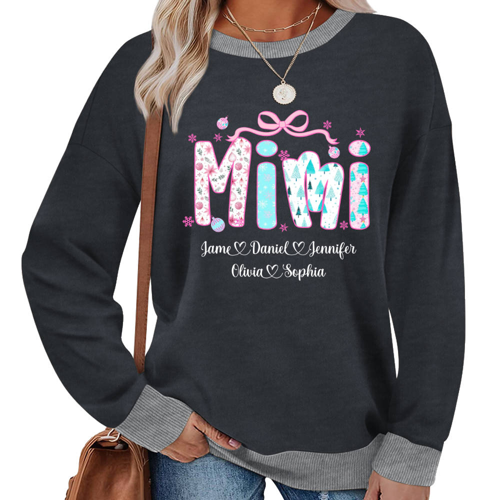 Merry Christmas Mimi Custom Mimi And Grandkids Shirt