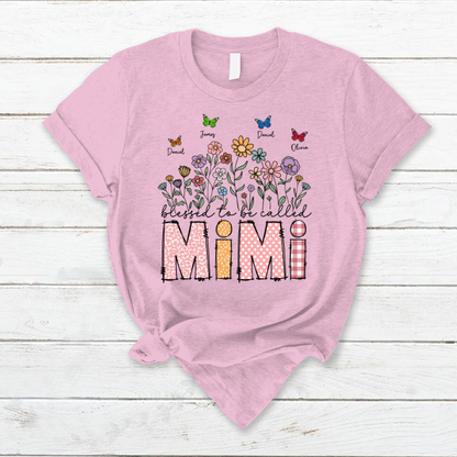 Mimi Floral And Butterfly Custom Mimi And Grandkids Gift For Mothers Day