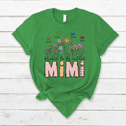Mimi Floral And Butterfly Custom Mimi And Grandkids Gift For Mothers Day