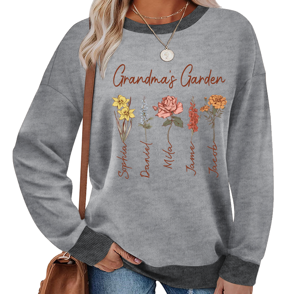 Mimi Garden Mimi And Grandkids Flower New Sweatshirt