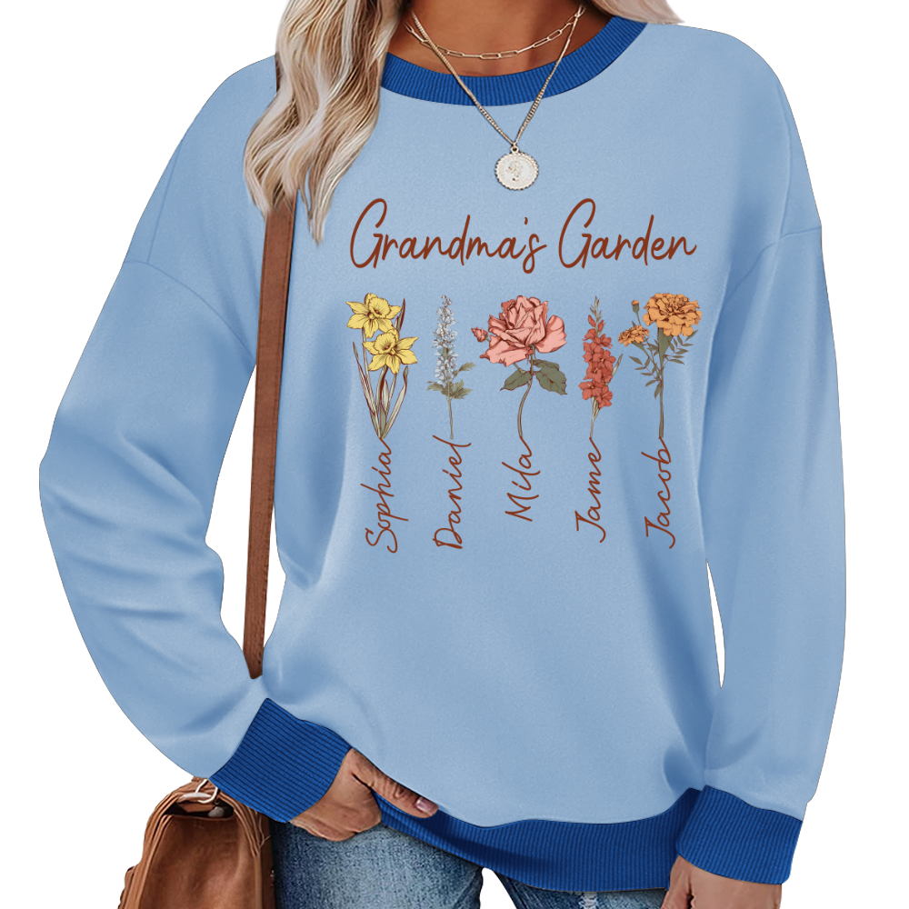 Mimi Garden Mimi And Grandkids Flower New Sweatshirt
