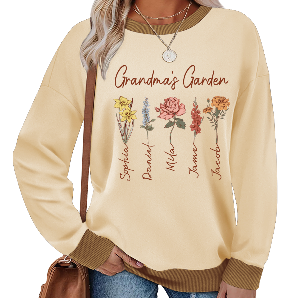 Mimi Garden Mimi And Grandkids Flower New Sweatshirt