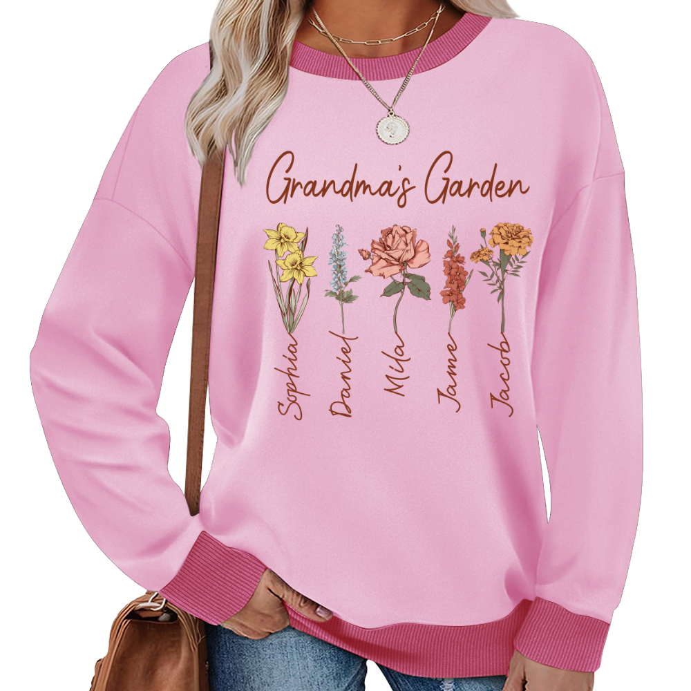 Mimi Garden Mimi And Grandkids Flower New Sweatshirt