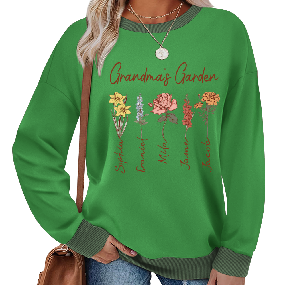 Mimi Garden Mimi And Grandkids Flower New Sweatshirt