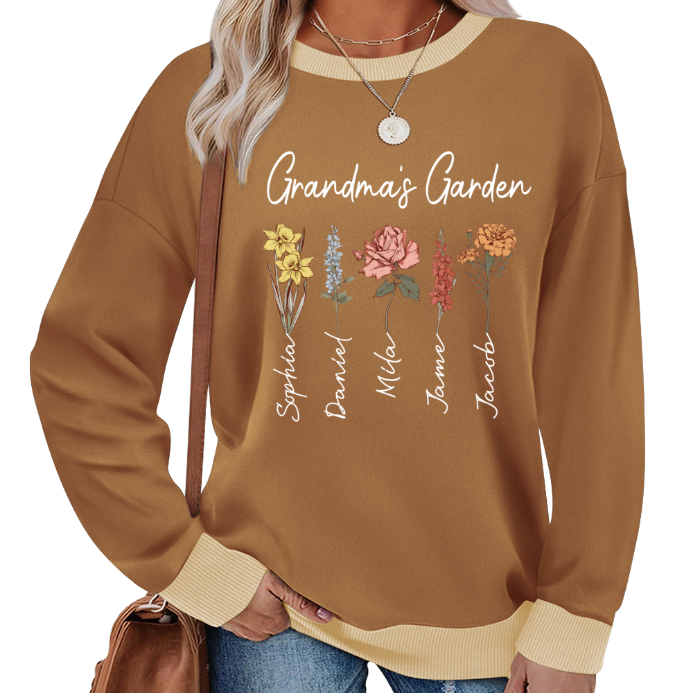 Mimi Garden Mimi And Grandkids Flower New Sweatshirt