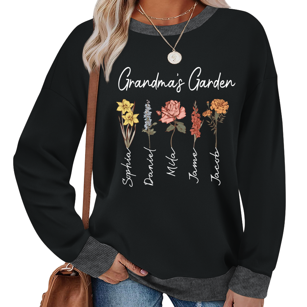 Mimi Garden Mimi And Grandkids Flower New Sweatshirt