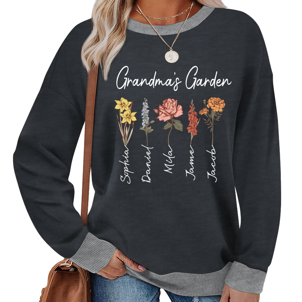Mimi Garden Mimi And Grandkids Flower New Sweatshirt