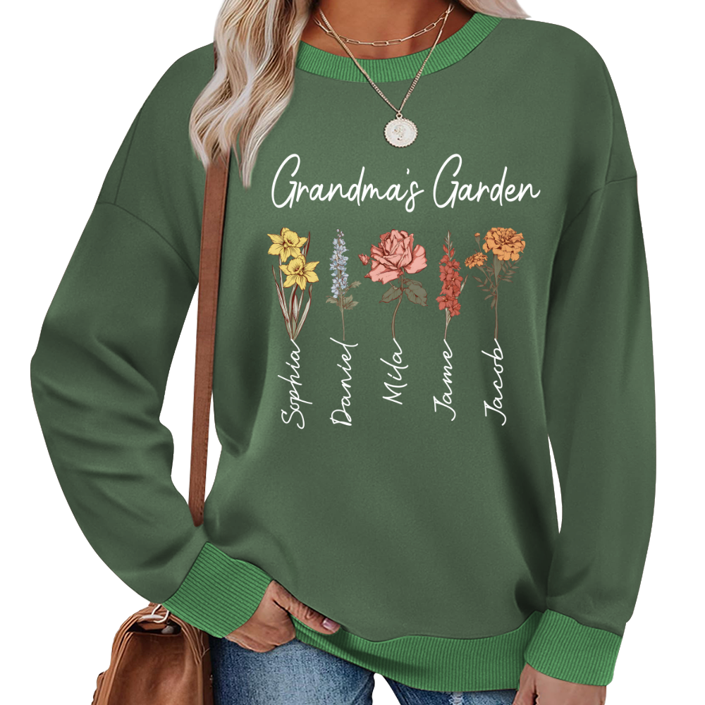 Mimi Garden Mimi And Grandkids Flower New Sweatshirt