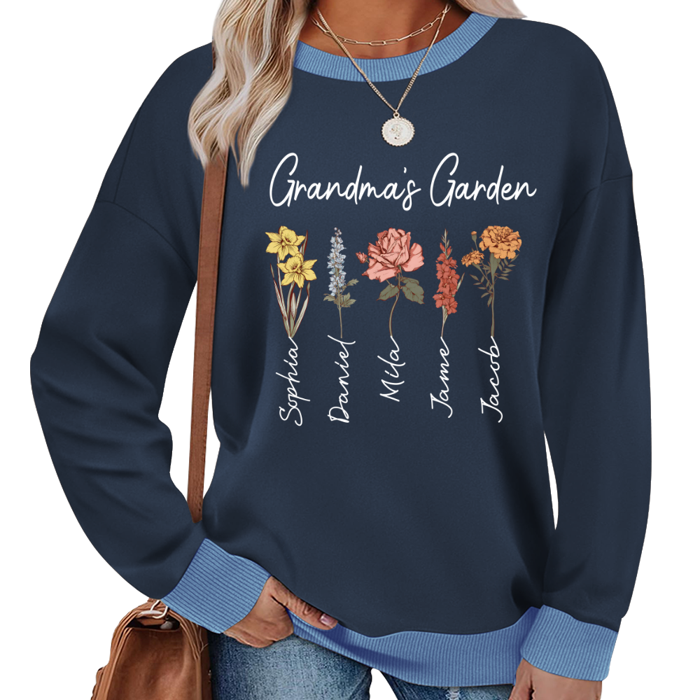 Mimi Garden Mimi And Grandkids Flower New Sweatshirt