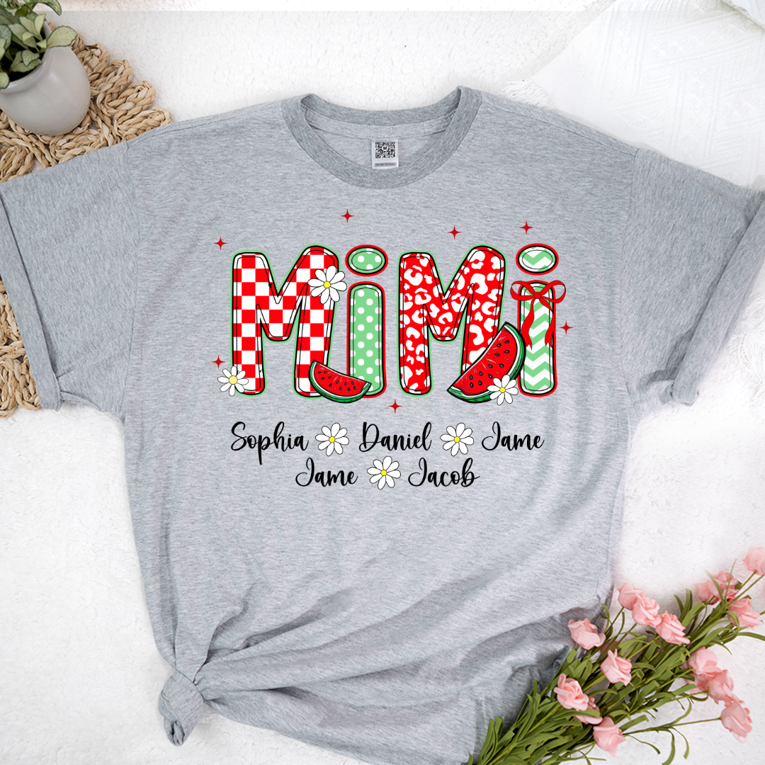 Mimi Watermelon And Grandkids Sweet Summer Time Shirt