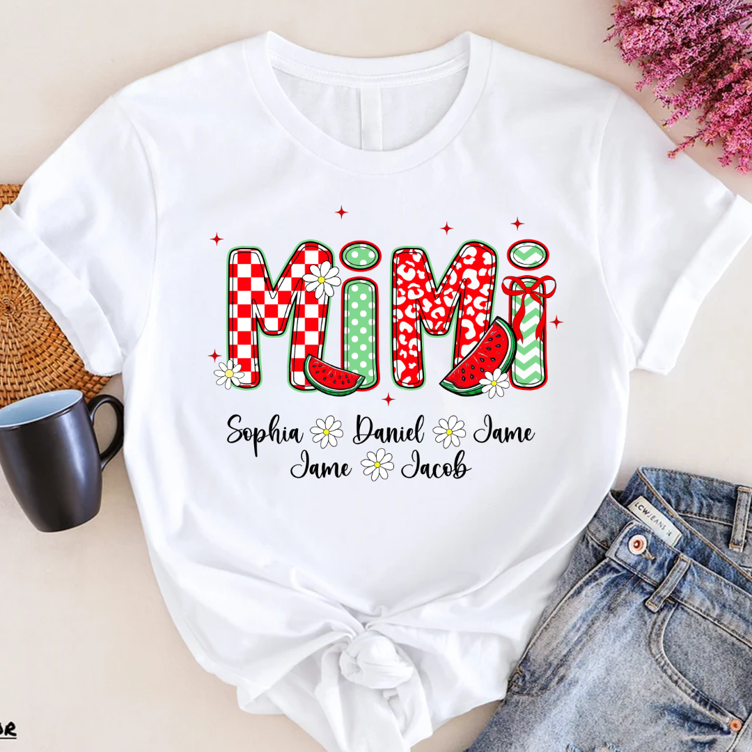 Mimi Watermelon And Grandkids Sweet Summer Time Shirt