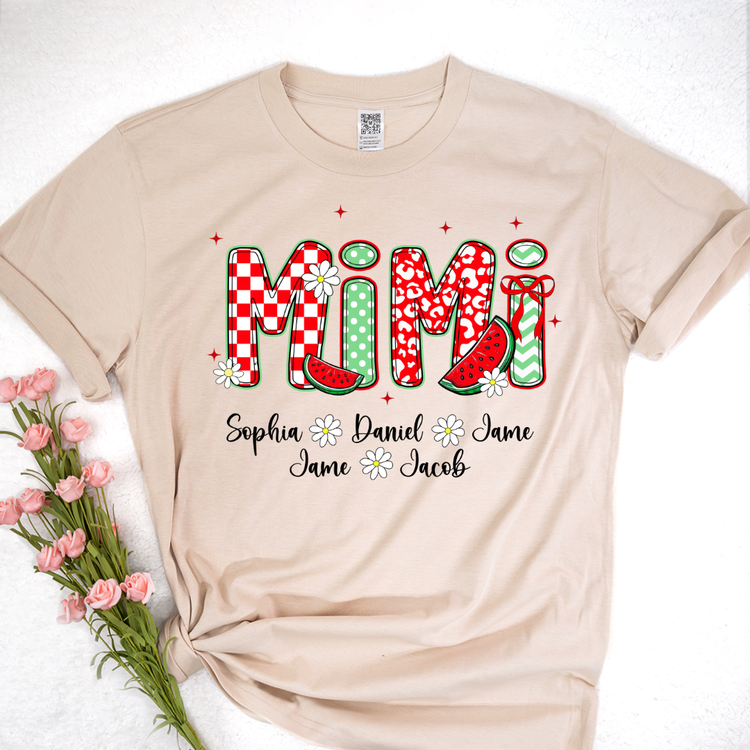 Mimi Watermelon And Grandkids Sweet Summer Time Shirt