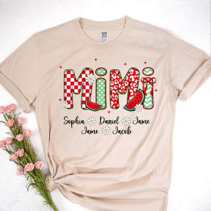 Mimi Watermelon And Grandkids Sweet Summer Time Shirt