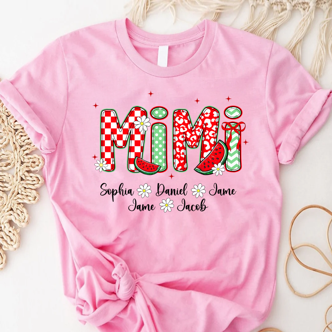 Mimi Watermelon And Grandkids Sweet Summer Time Shirt