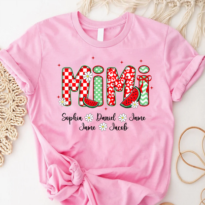 Mimi Watermelon And Grandkids Sweet Summer Time Shirt