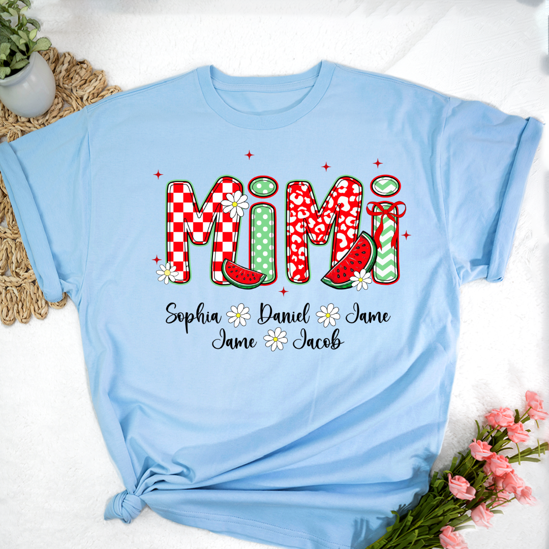 Mimi Watermelon And Grandkids Sweet Summer Time Shirt