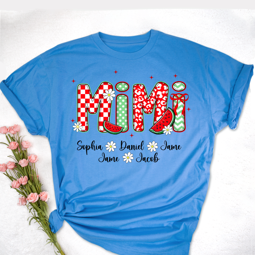 Mimi Watermelon And Grandkids Sweet Summer Time Shirt