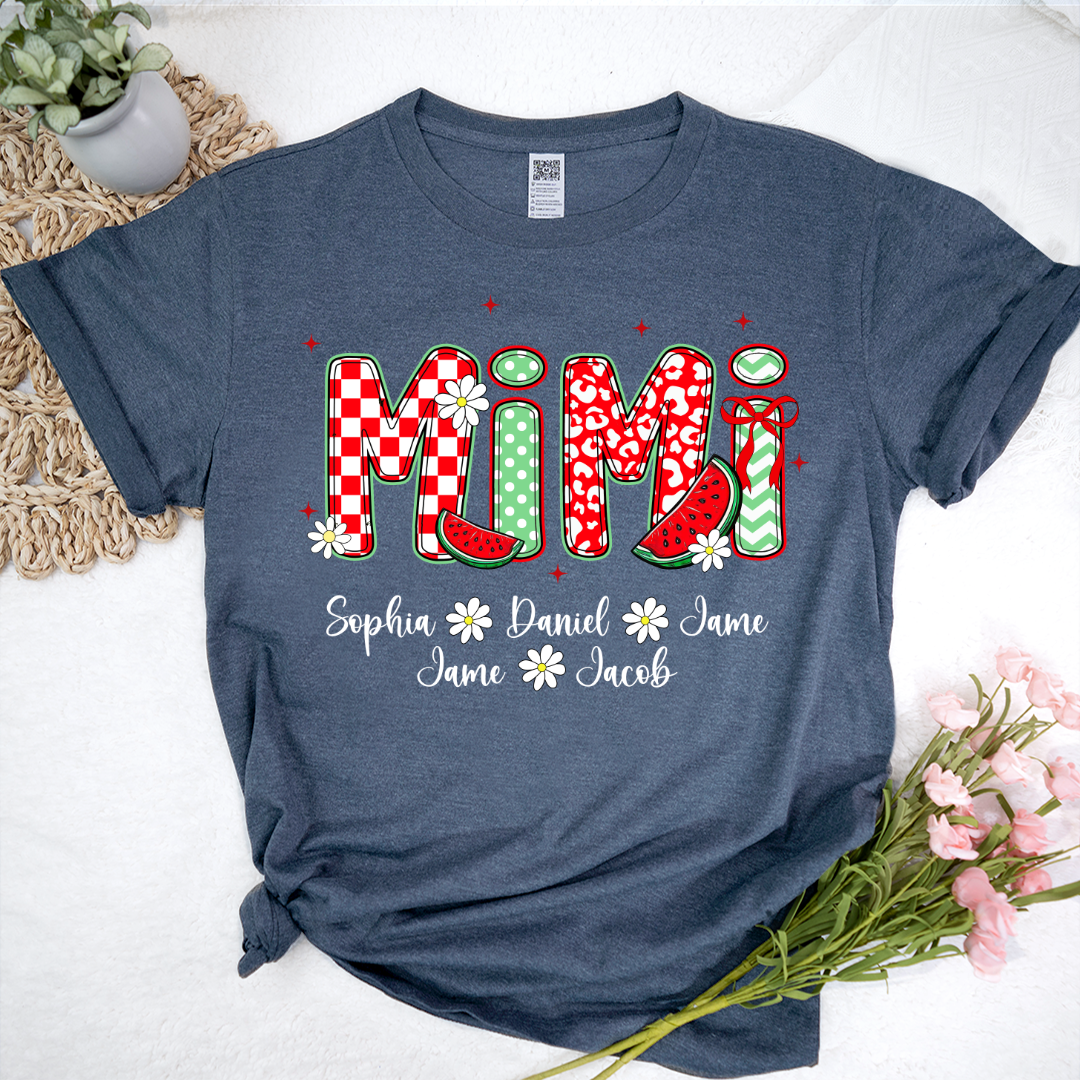 Mimi Watermelon And Grandkids Sweet Summer Time Shirt