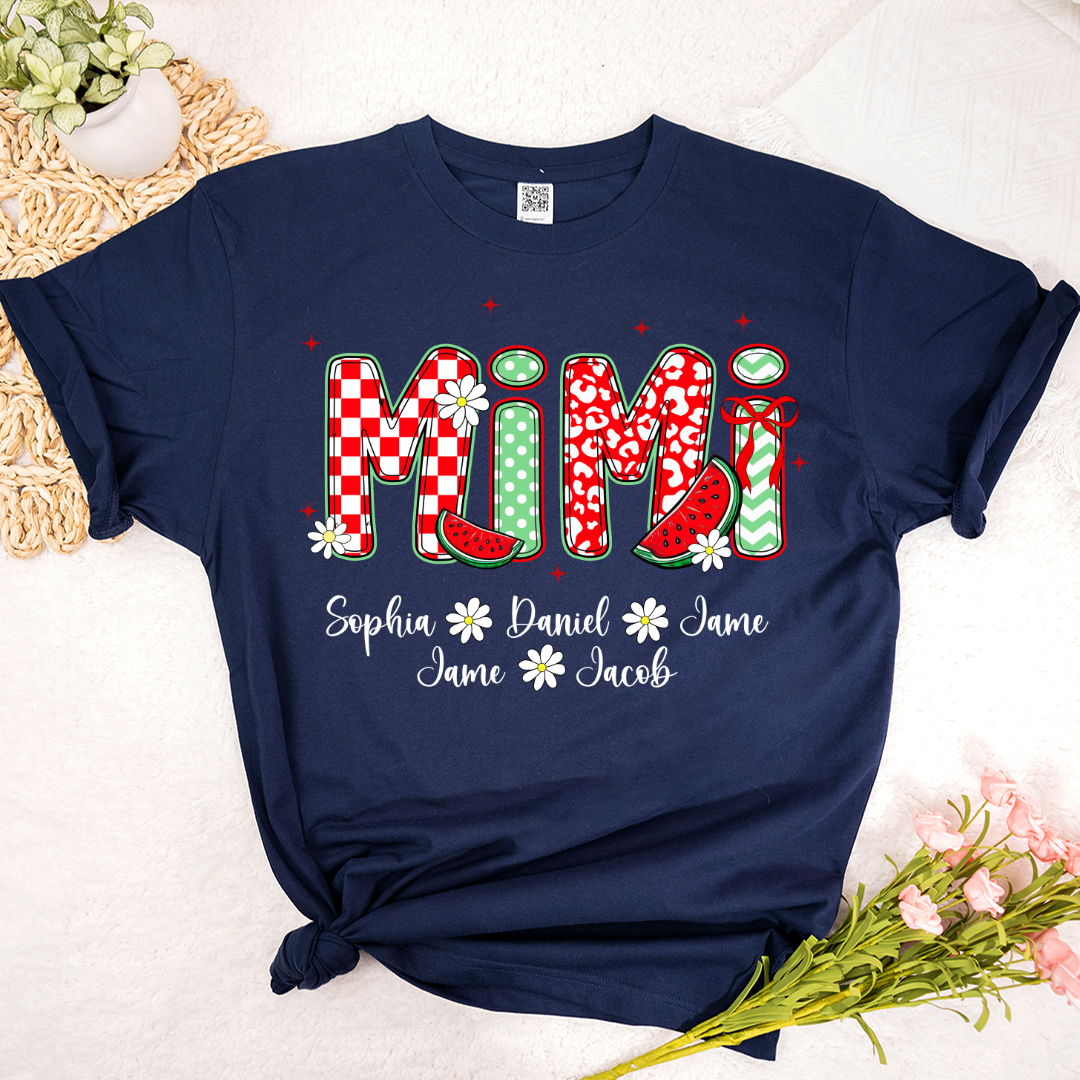 Mimi Watermelon And Grandkids Sweet Summer Time Shirt