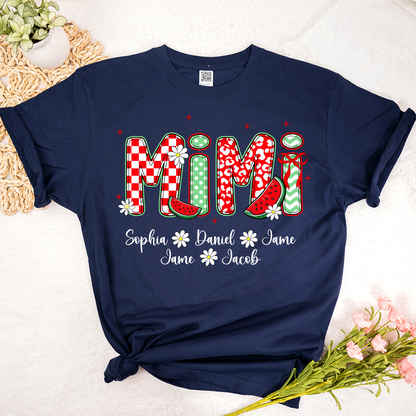 Mimi Watermelon And Grandkids Sweet Summer Time Shirt