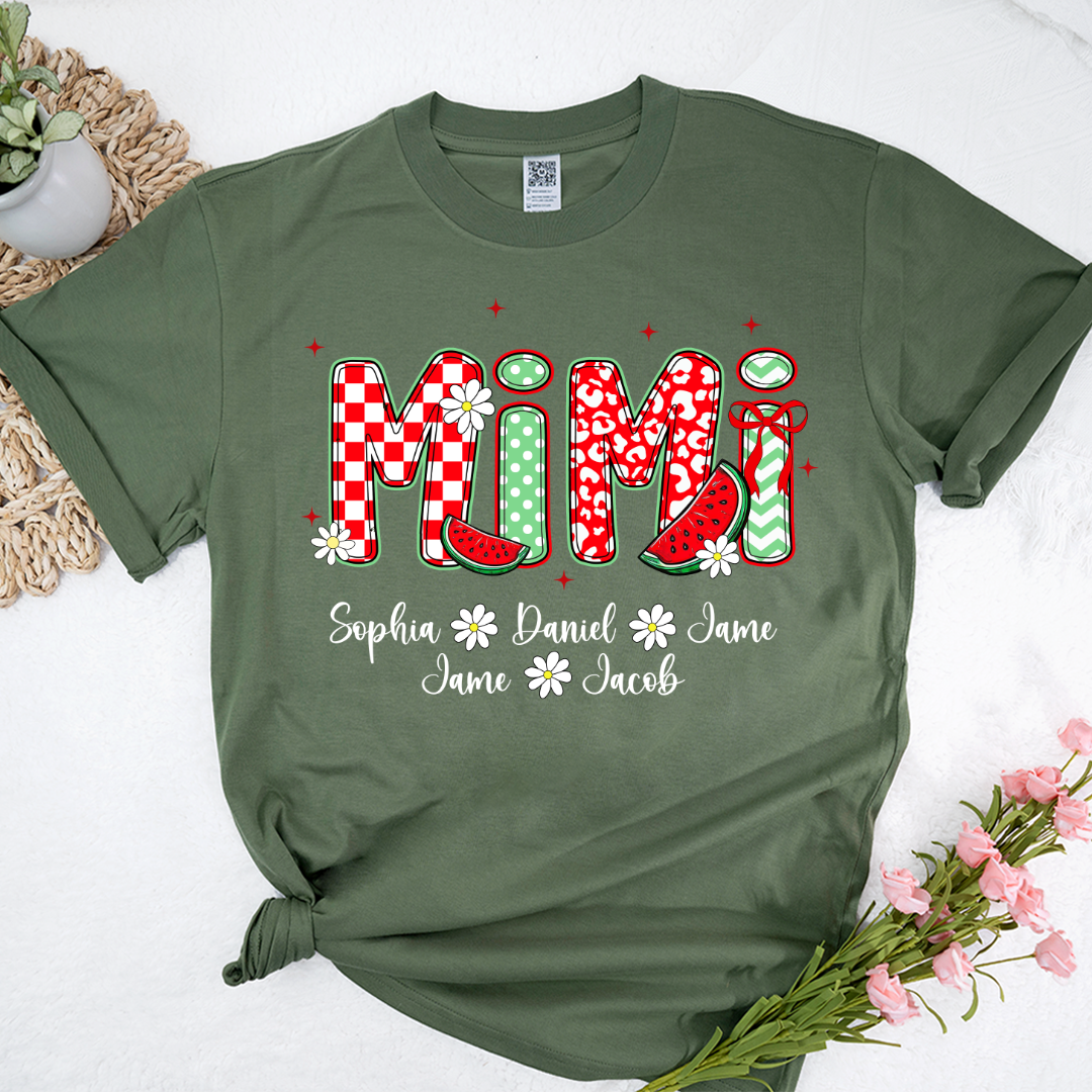 Mimi Watermelon And Grandkids Sweet Summer Time Shirt