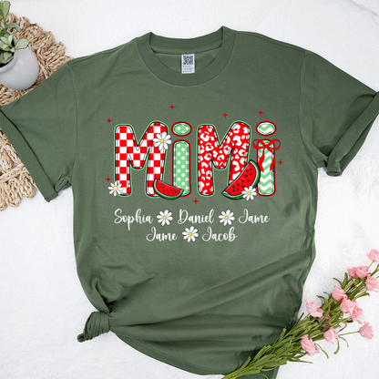 Mimi Watermelon And Grandkids Sweet Summer Time Shirt