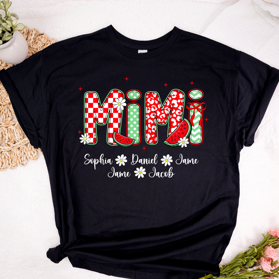 Mimi Watermelon And Grandkids Sweet Summer Time Shirt