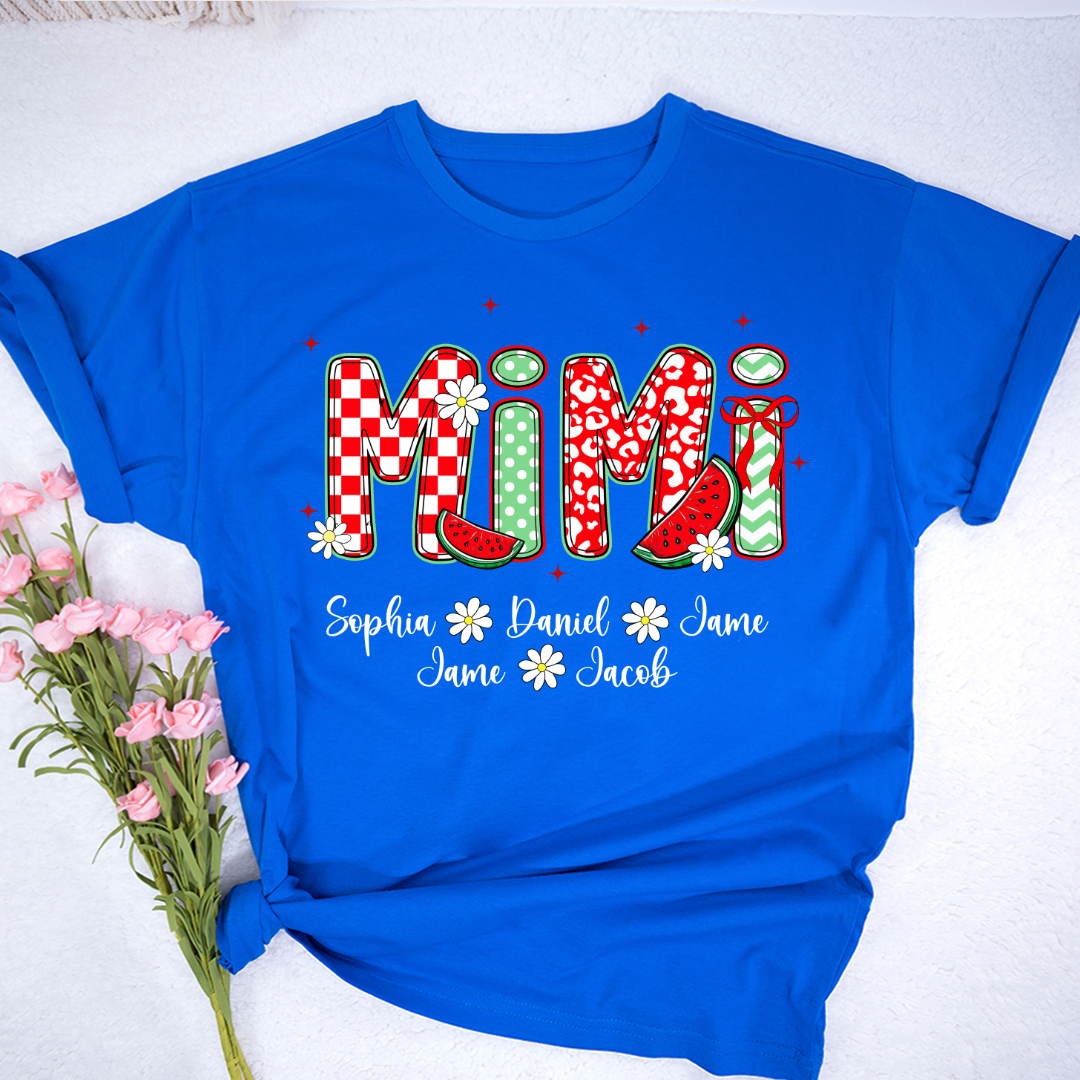 Mimi Watermelon And Grandkids Sweet Summer Time Shirt