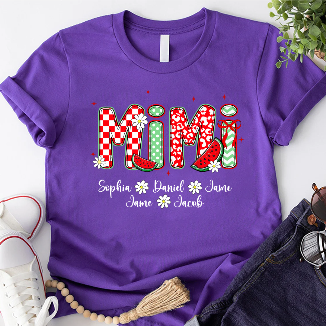 Mimi Watermelon And Grandkids Sweet Summer Time Shirt