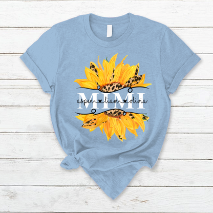 Mimi And Grandkids Sunflower T-Shirt