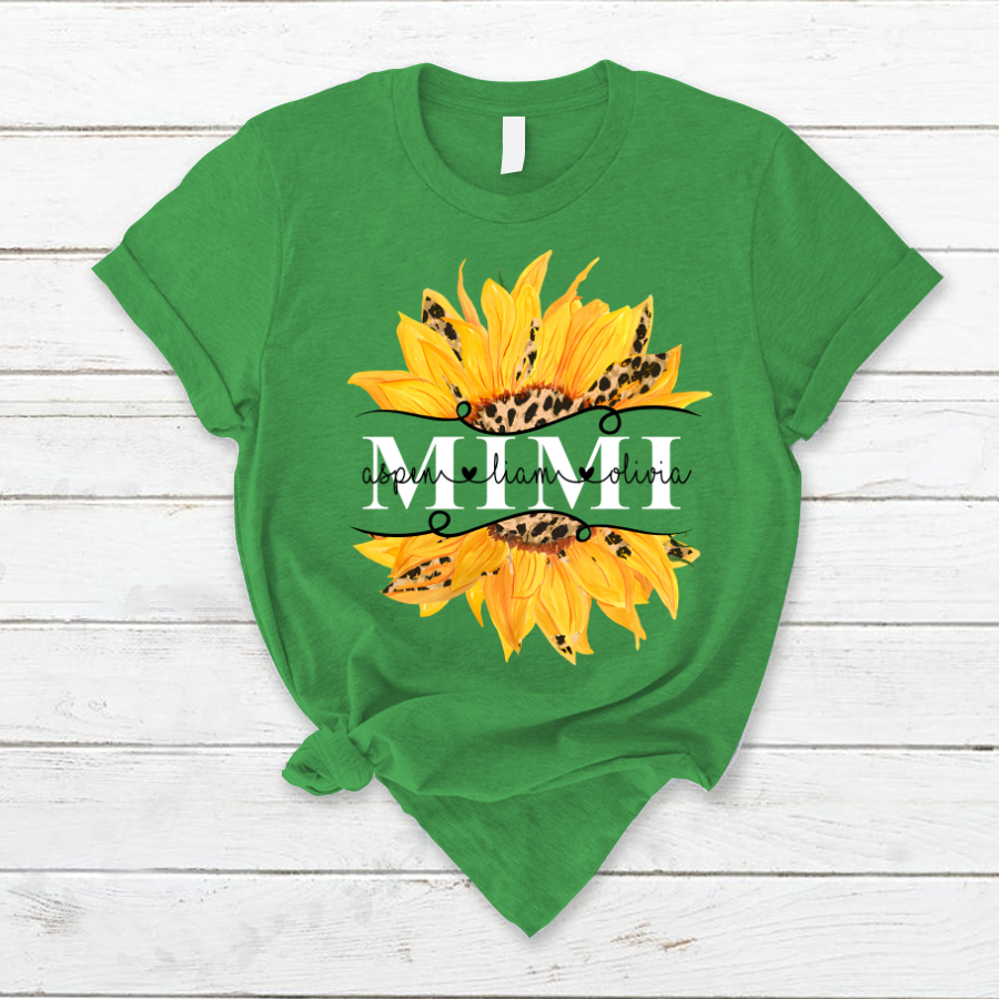 Mimi And Grandkids Sunflower T-Shirt