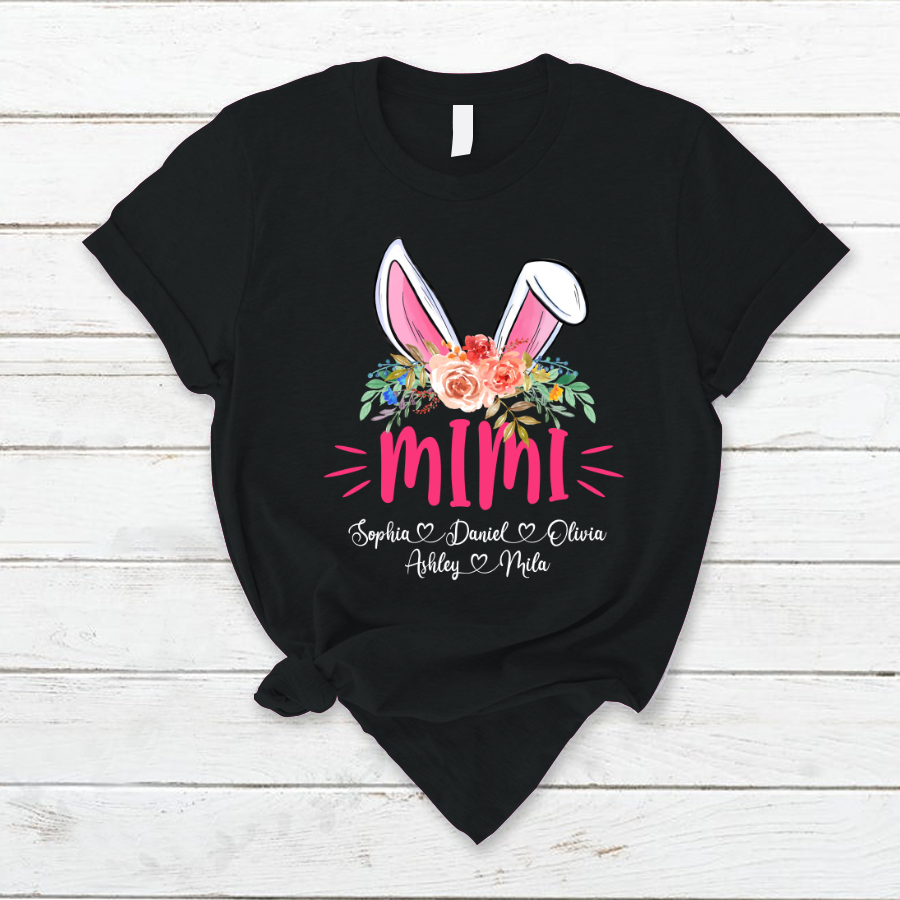 Mimi Bunny And Kid, Gift For Grandma Grammy Nana Mimi CTH01 T-Shirt