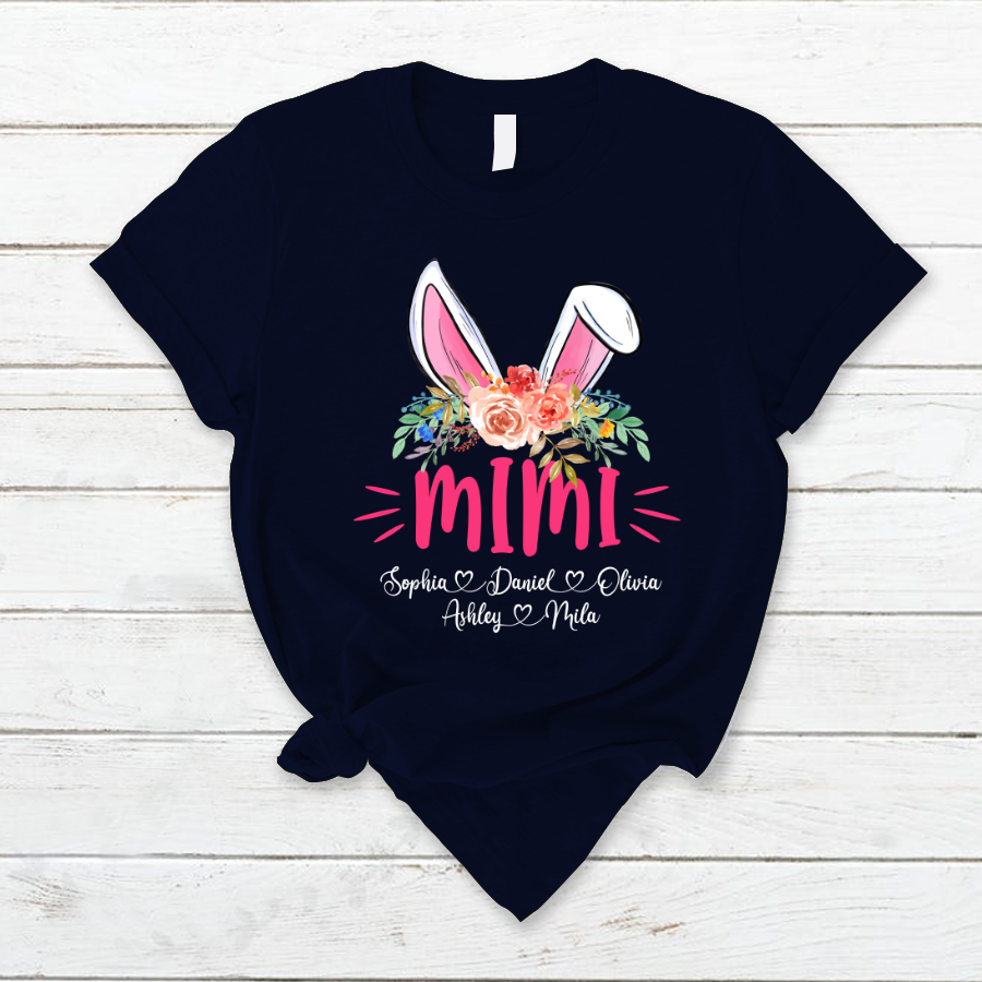 Mimi Bunny And Kid, Gift For Grandma Grammy Nana Mimi CTH01 T-Shirt