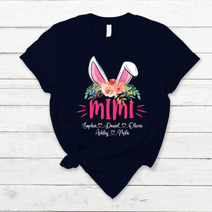 Mimi Bunny And Kid, Gift For Grandma Grammy Nana Mimi CTH01 T-Shirt