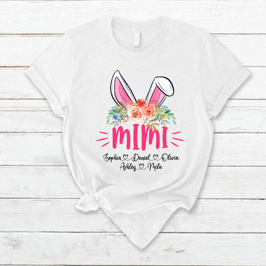 Mimi Bunny And Kid, Gift For Grandma Grammy Nana Mimi CTH01 T-Shirt