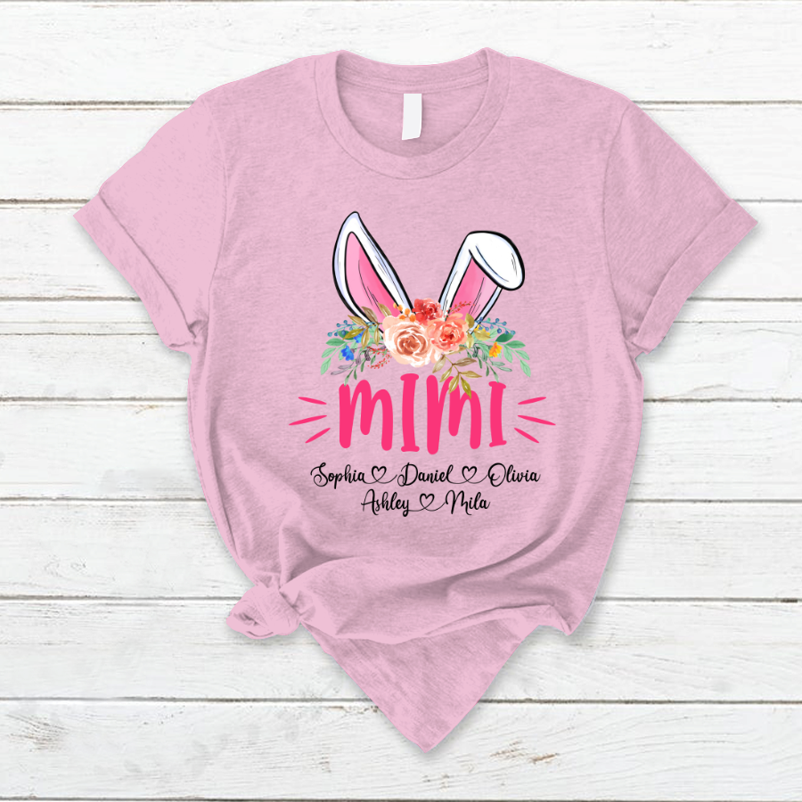 Mimi Bunny And Kid, Gift For Grandma Grammy Nana Mimi CTH01 T-Shirt