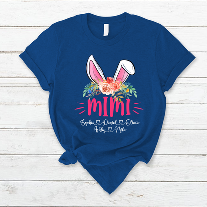 Mimi Bunny And Kid, Gift For Grandma Grammy Nana Mimi CTH01 T-Shirt