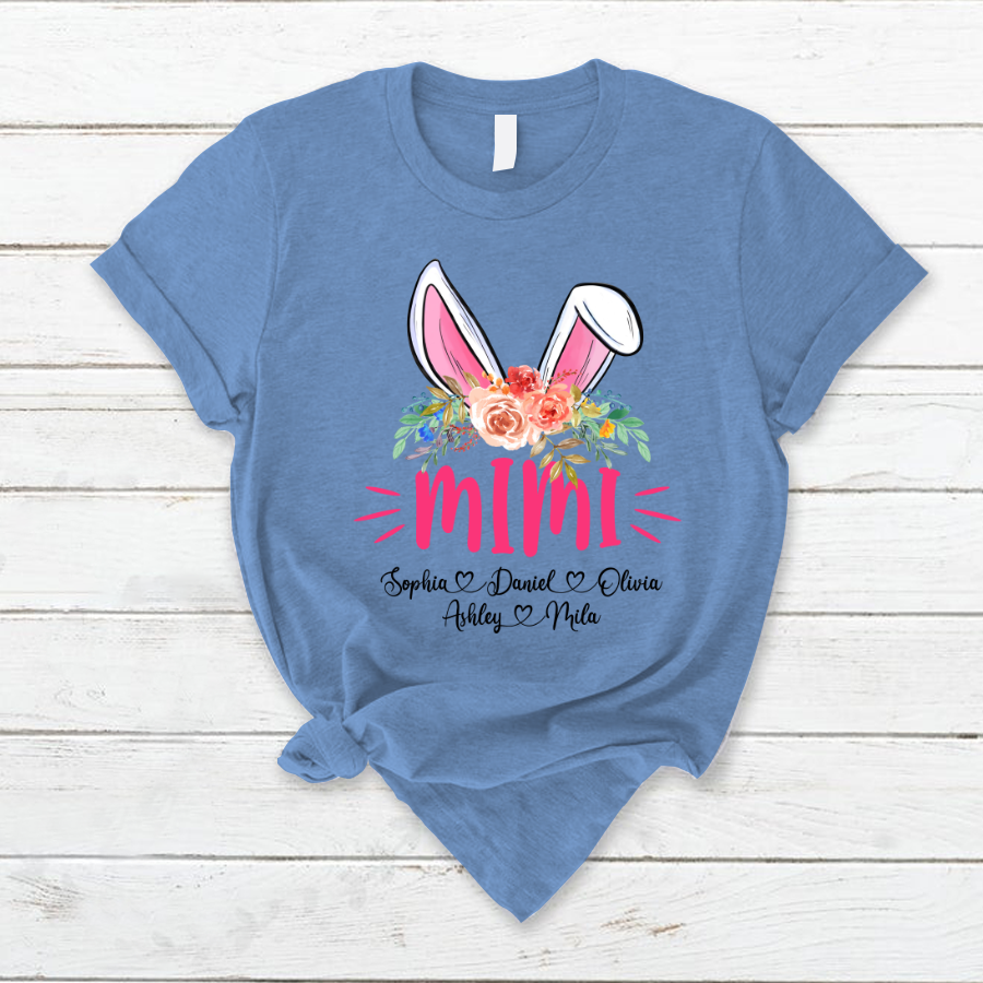 Mimi Bunny And Kid, Gift For Grandma Grammy Nana Mimi CTH01 T-Shirt