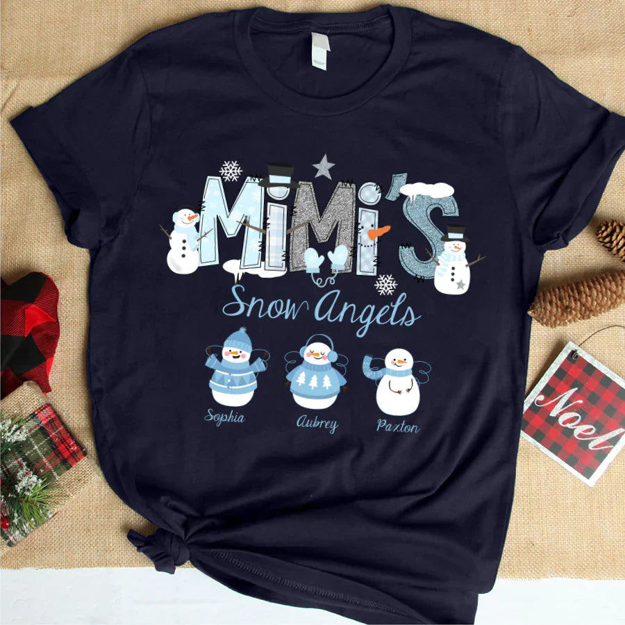 Mimi's And Grandkids Snow Angels T-Shirt